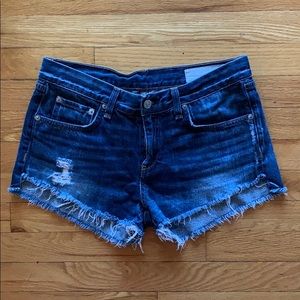 Rag & Bone cut-off distressed denim shorts